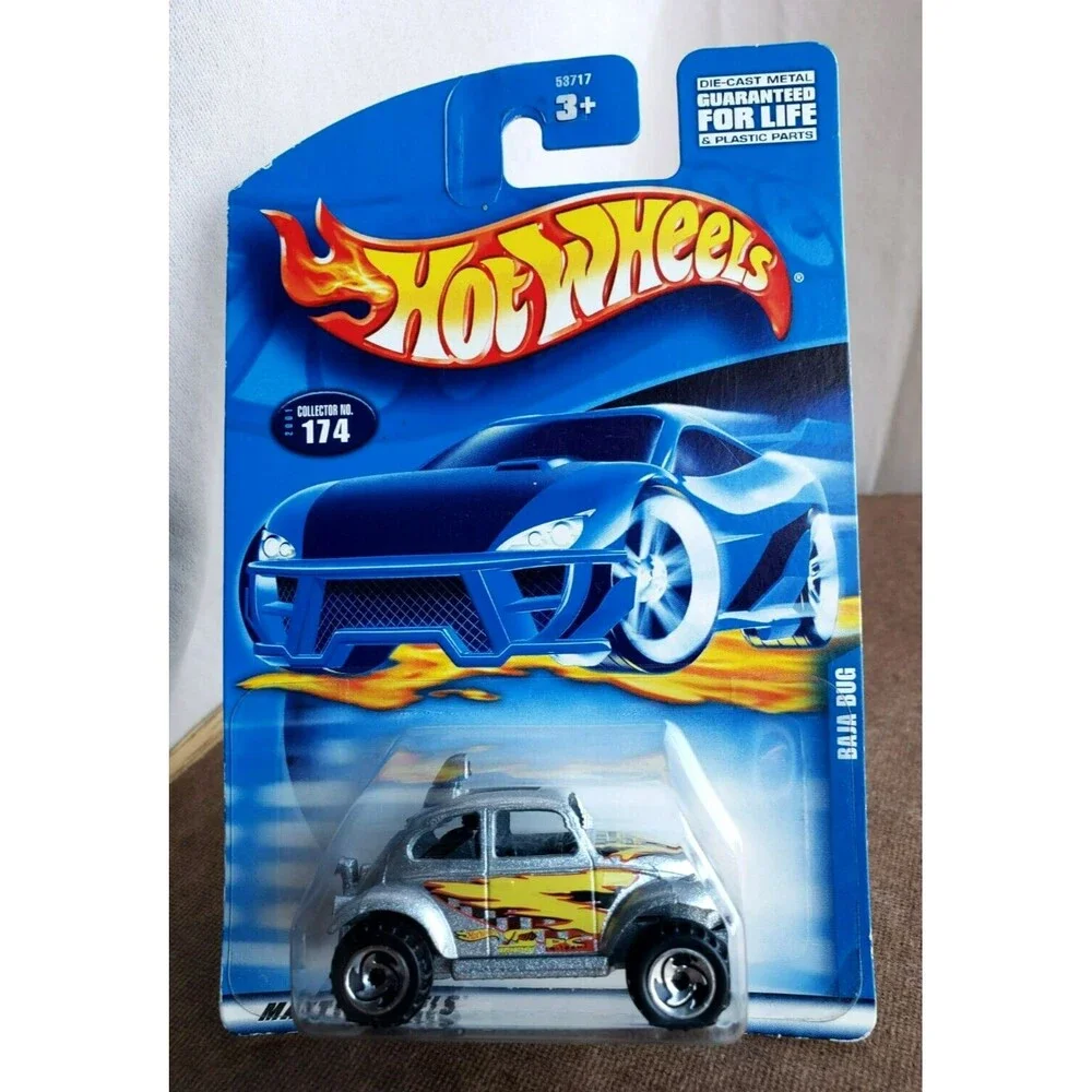 2001 Hot Wheels BAJA BUG Metallic Silver Mainline Collector 174 1:64 OR Sawblade
